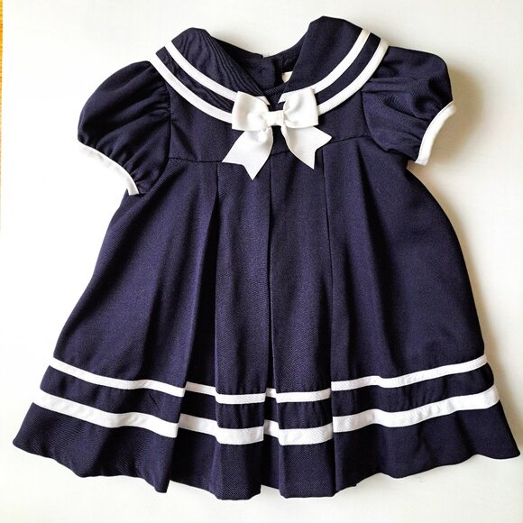 Classic Nautical Baby Dress Set ⚓ Navy Sailor Outfit – 12 Months – Boutique - Picture 2 of 5